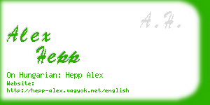 alex hepp business card